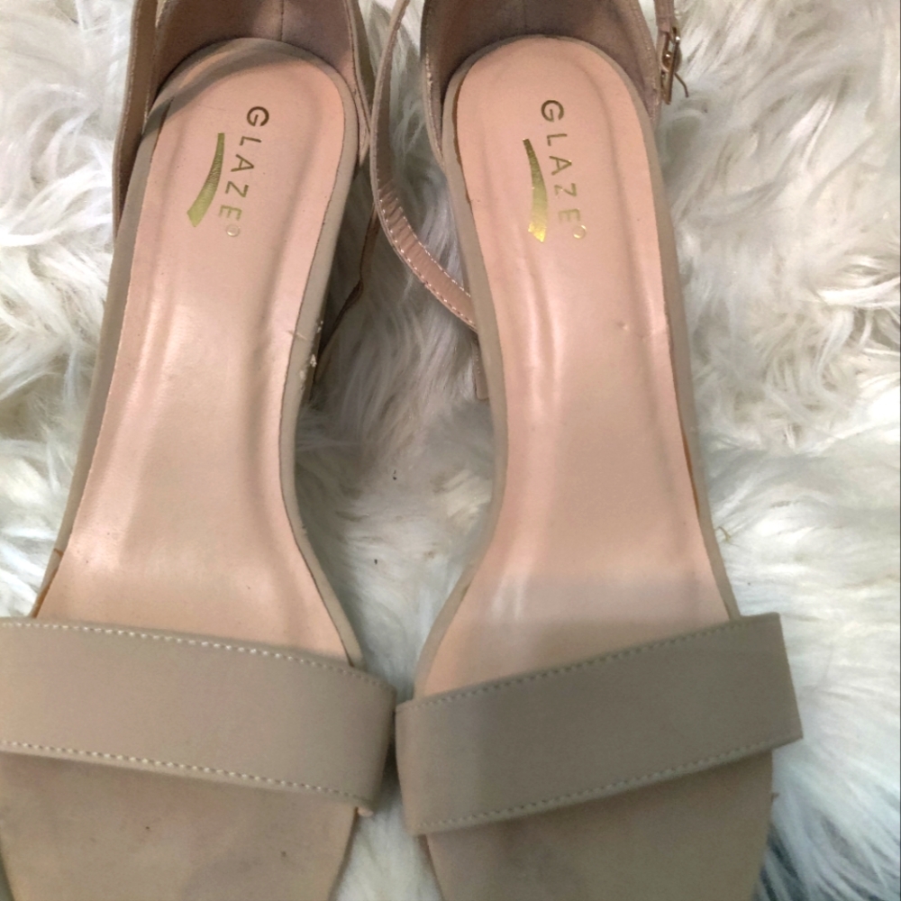 Glaze, nude heels, size 8.5
